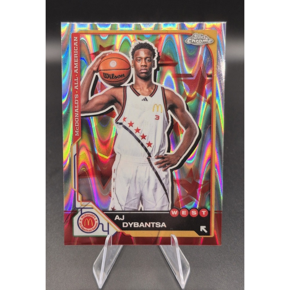 2025 Topps Chrome McDonald's All American Aj Dybantsa #7 RayWave Refractor